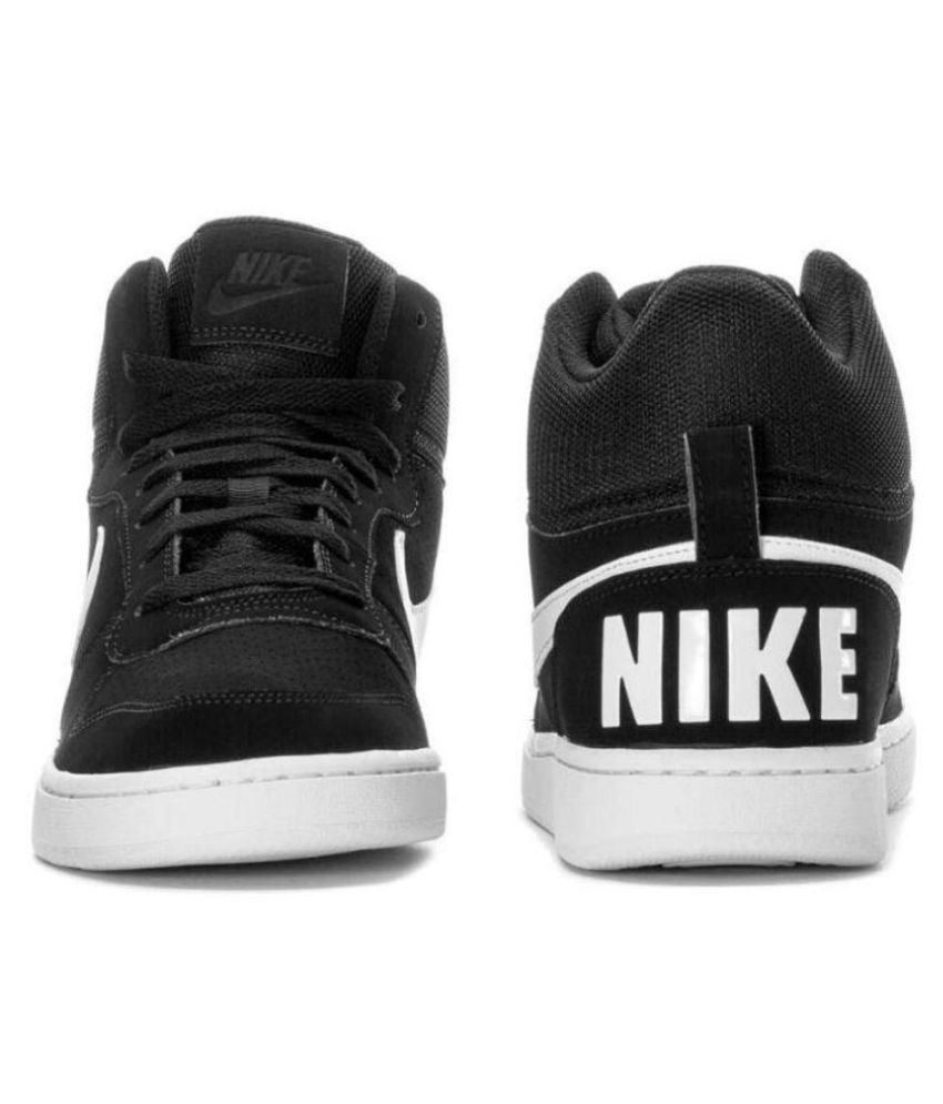 Nike Court Borough Mid Sneakers Black Casual Shoes - Buy Nike Court Borough Mid Sneakers Black 