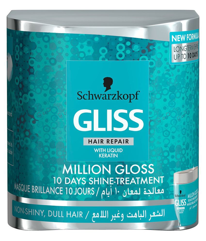 Schwarzkopf Imported Gliss Million Gloss 10 Days Shine Treatment Hair Mask  With Liquid Keratin 150 ml with Ayur Product in Combo: Buy Schwarzkopf  Imported Gliss Million Gloss 10 Days Shine Treatment Hair