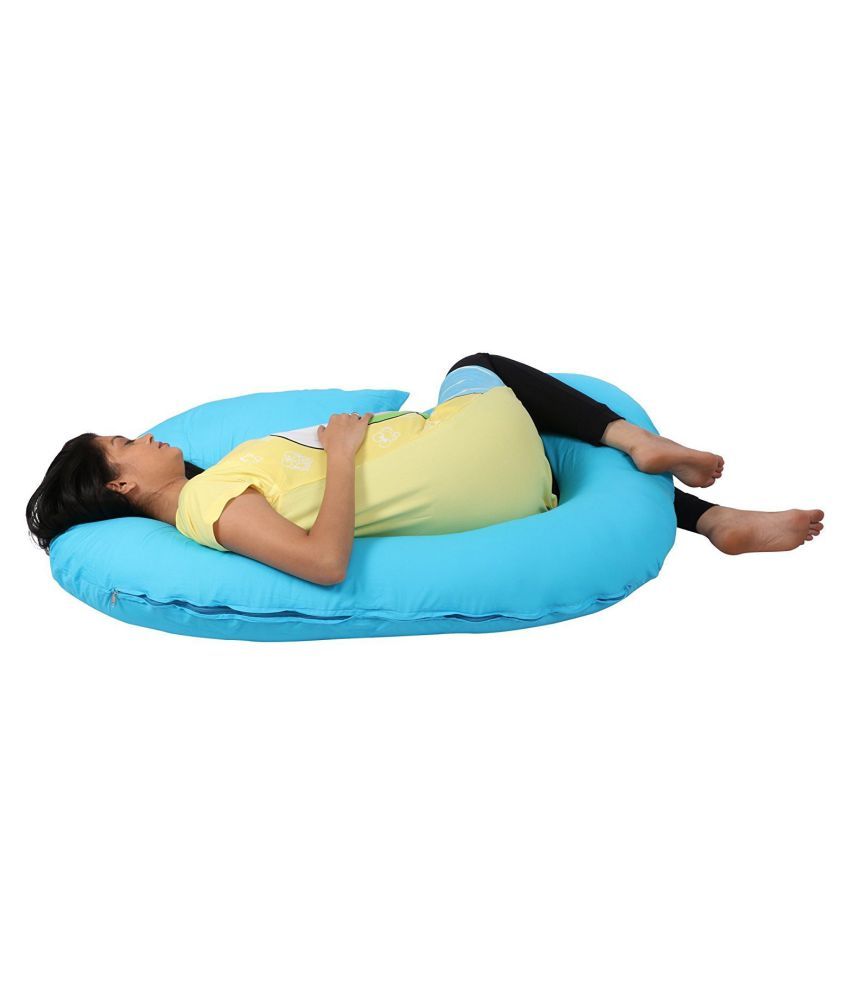 MomToBe CShape Maternity Pillow with 100 Cotton Cover With Zippered