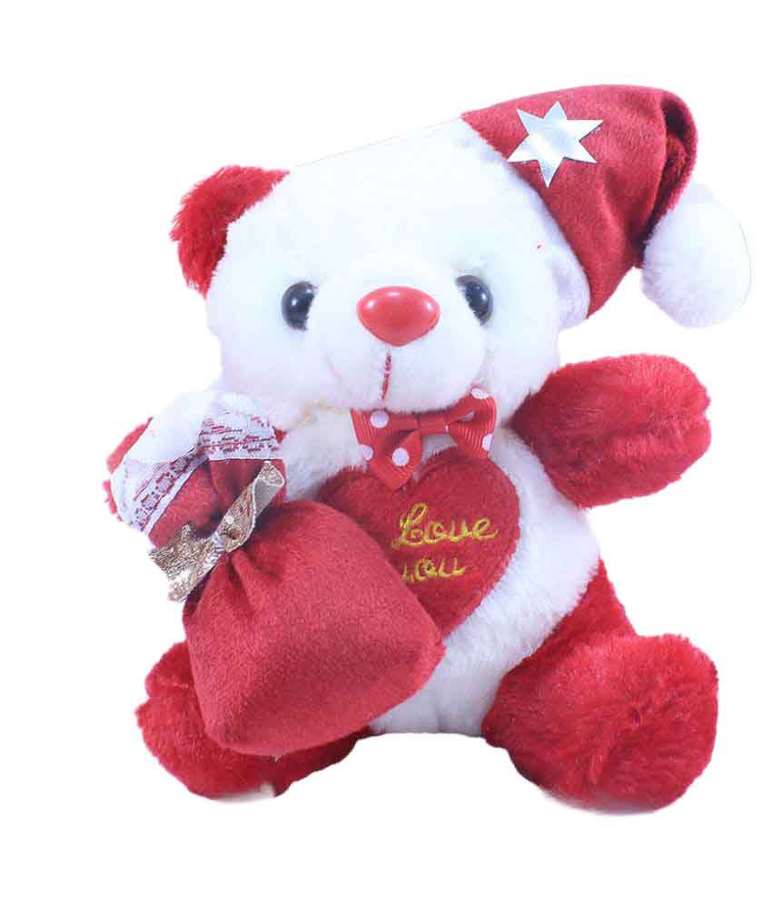     			Tickles Red Christmas Santa Claus Teddy Stuffed Soft Plush Toy For Kids 17 Cm
