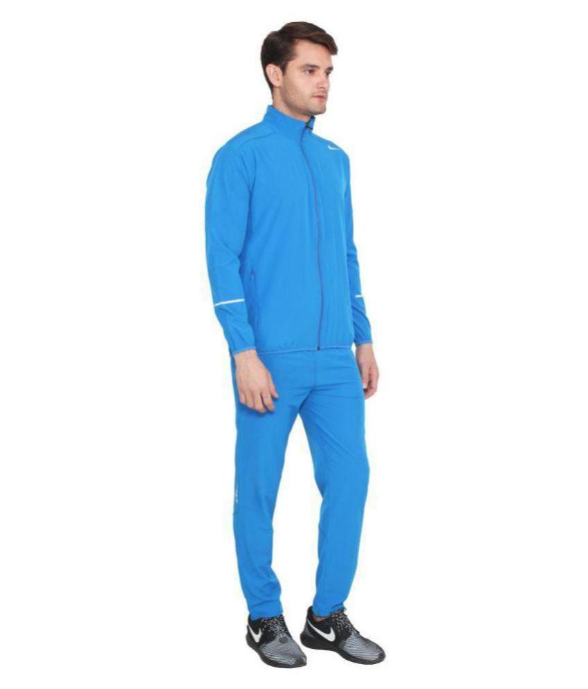 nike blue polyester lycra tracksuit