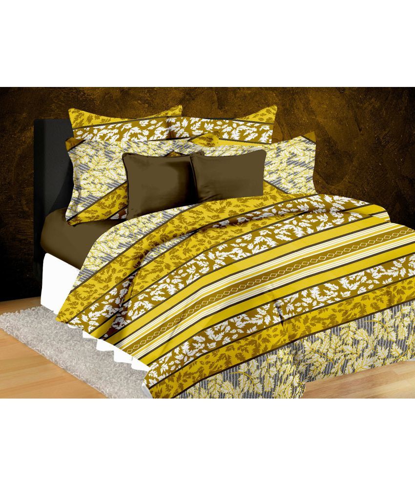 Metro Living Queen Cotton Green Floral Bed Sheet Buy Metro Living