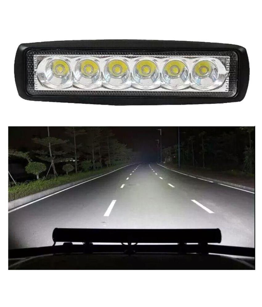 Bikers World 6 Led Bike Led Lights Fog Lamp Headlight Aux Work Bar For