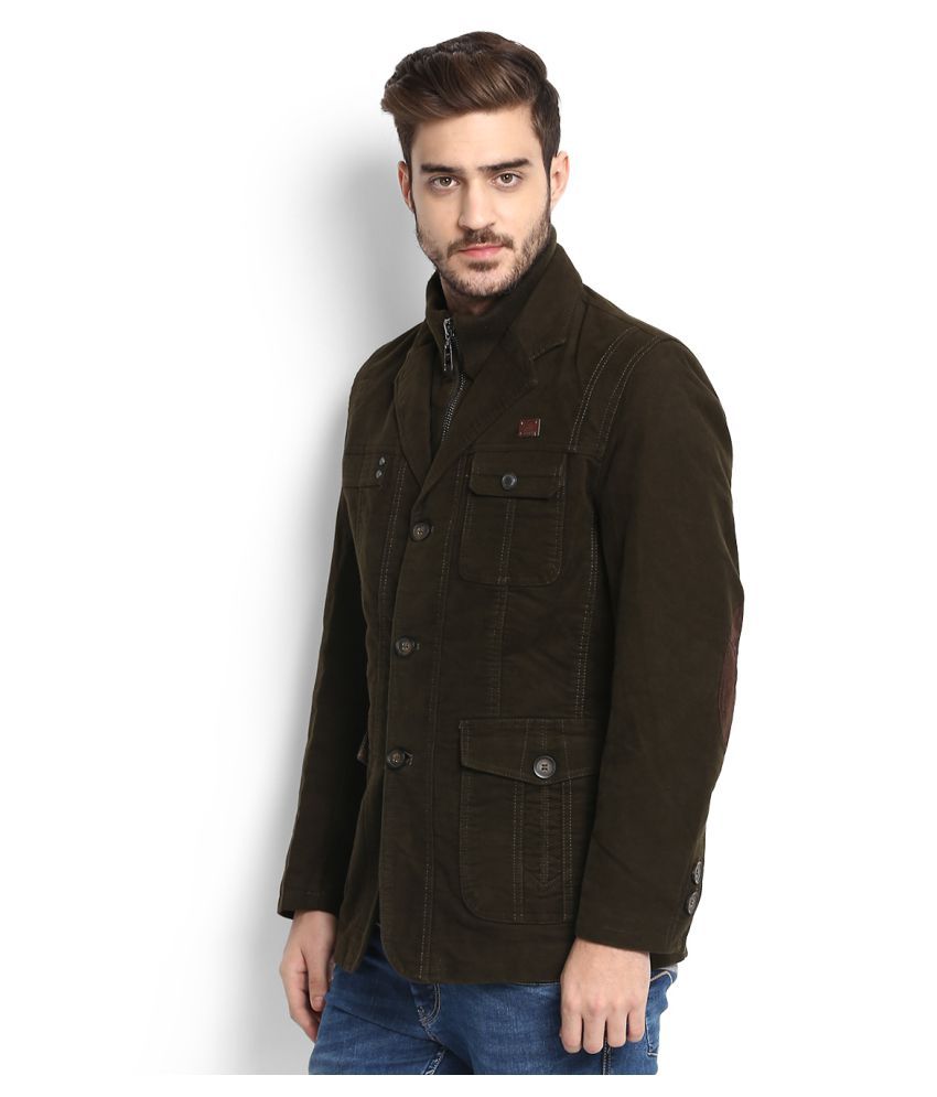 SIN Green Casual Jacket - Buy SIN Green Casual Jacket Online at Best ...