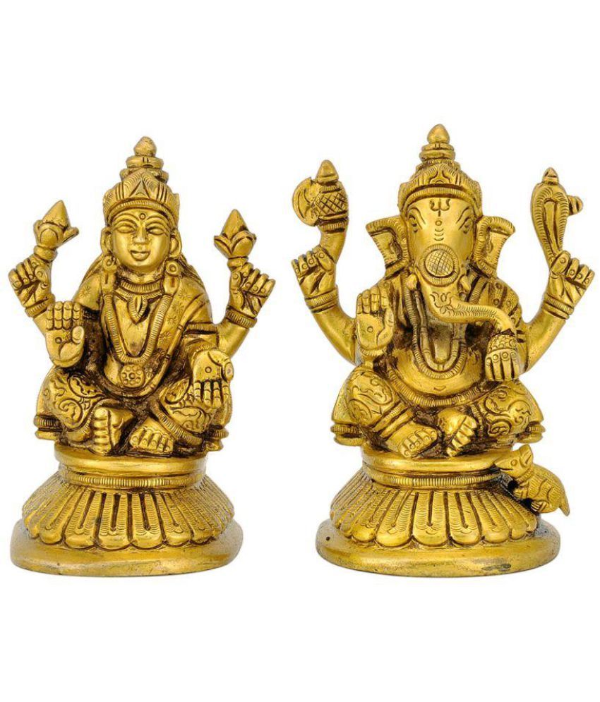 Redbag Laxmi Ganesh Brass Idol: Buy Redbag Laxmi Ganesh Brass Idol at ...