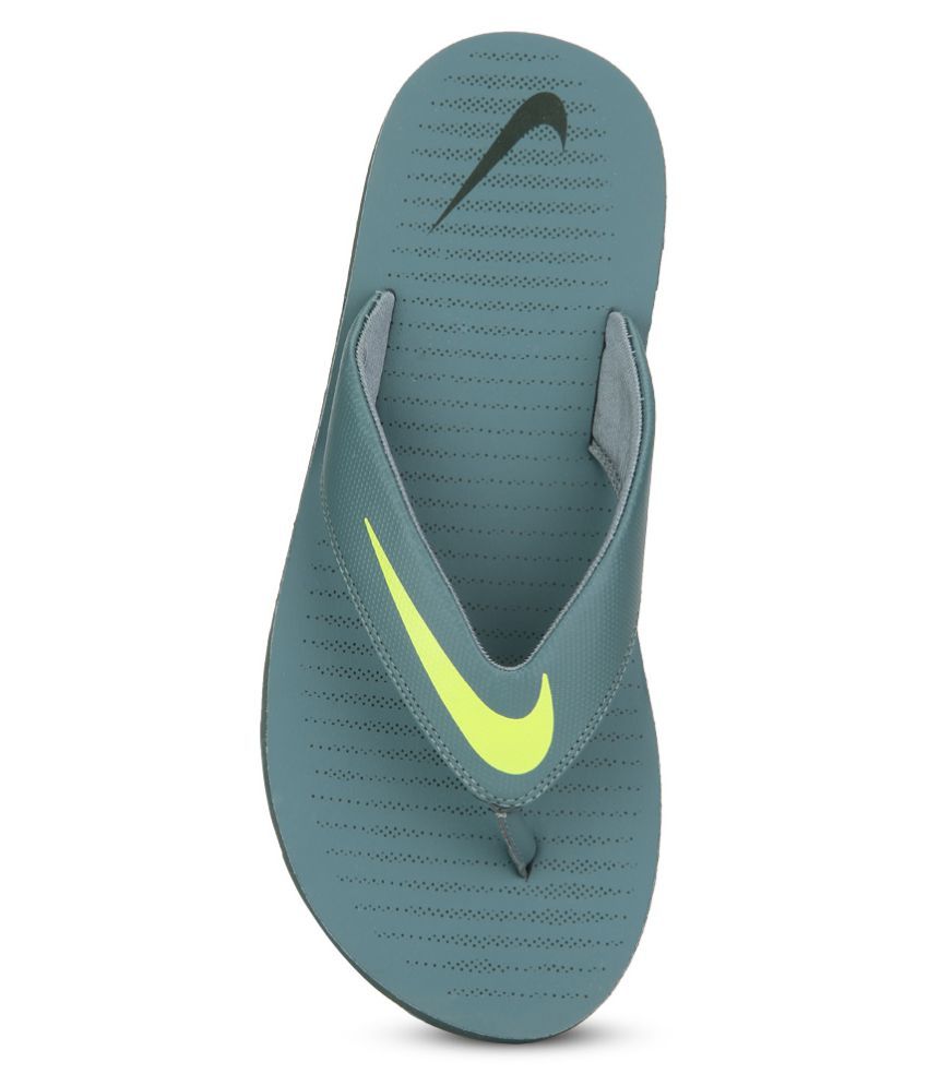 nike flip flops blue