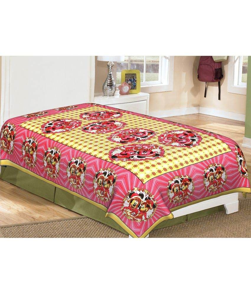 Metro Living Single Cotton Multi Cartoons Bed Sheet Buy Metro Living