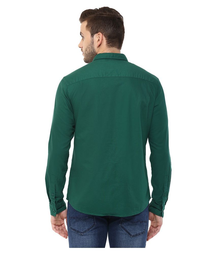 Urban Eagle By Pantaloons Green Casuals Slim Fit Shirt - Buy Urban ...