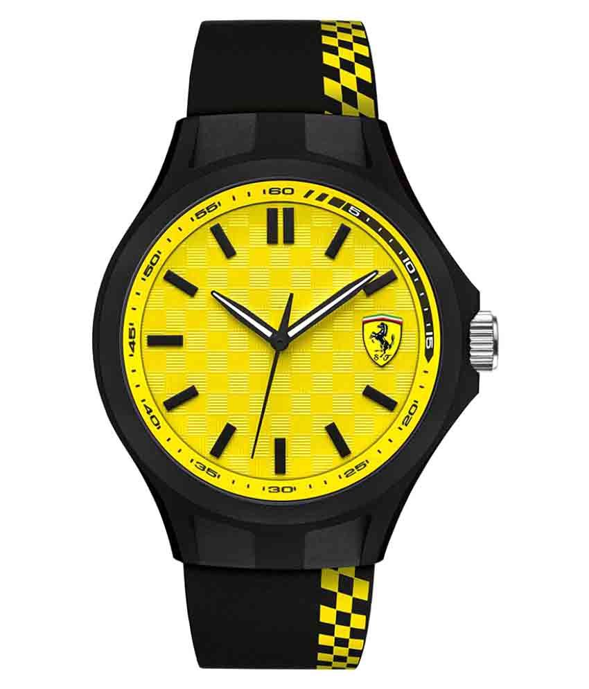 Scuderia Ferrari Black Silicon Analog Watch - Buy Scuderia Ferrari Black Silicon Analog Watch ...