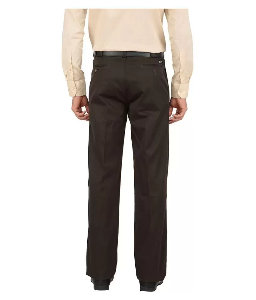 Tibre Brown Regular Pleated Trousers SDL036395023 3 aeb7a