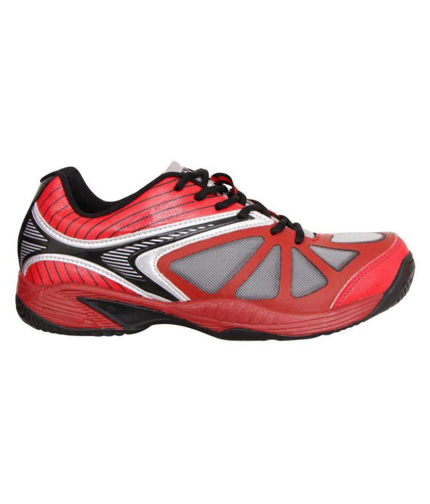 Nivia Ray Tennis Shoes Red Male Non-Marking Shoes: Buy Online at Best ...