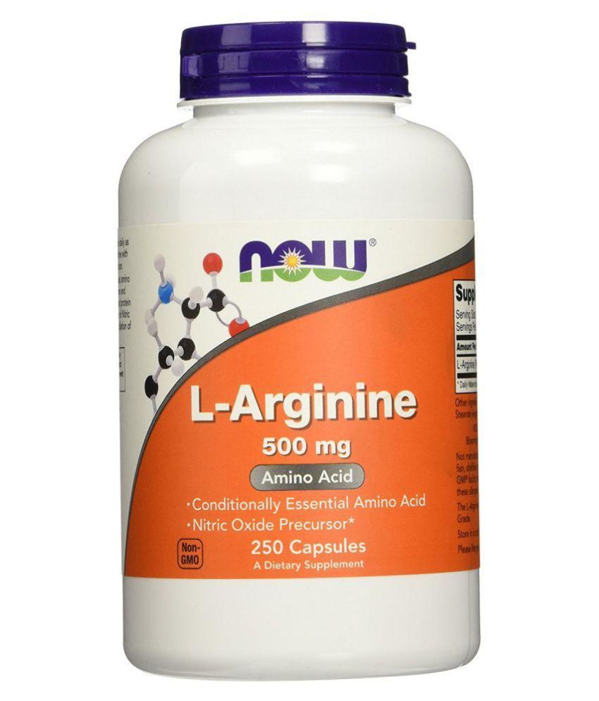 Now Foods L-Arginine 500mg, 250 Capsules 220 gm Unfalvoured: Buy Now