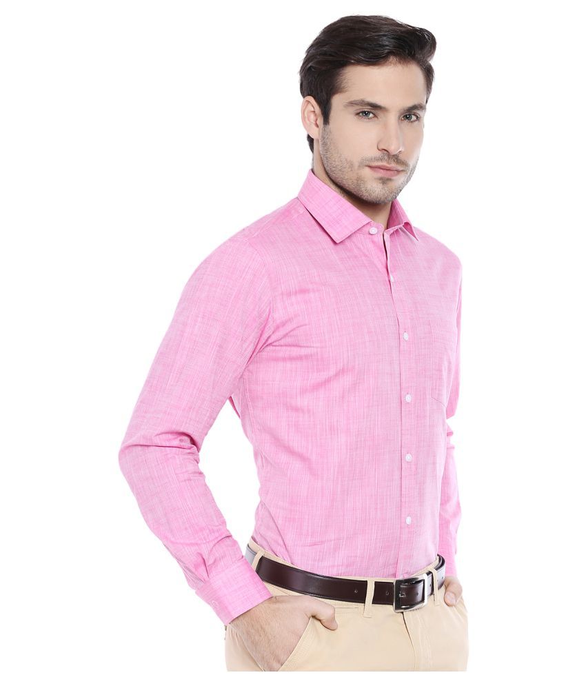 Oxemberg Pink Formal Slim Fit Shirt - Buy Oxemberg Pink Formal Slim Fit ...