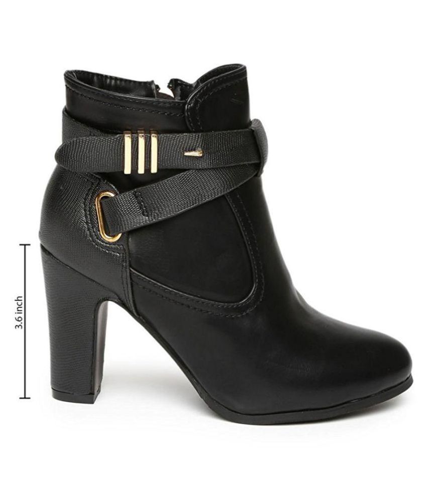 Inc.5 Black Ankle Length Bootie Boots 