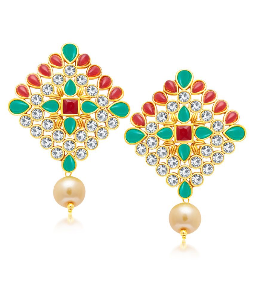 Sukkhi Gold Plated Hanging Earrings For Women Buy Sukkhi Gold Plated