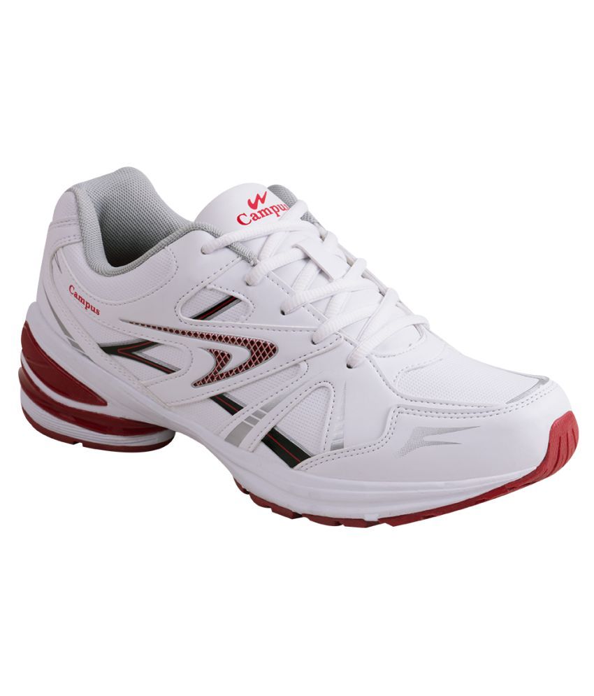 Campus Milford White Running Shoes 