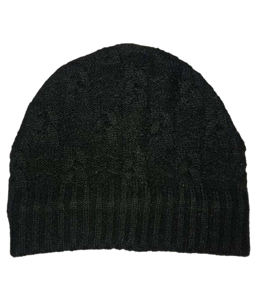     			Tahiro Black Woolen Cap