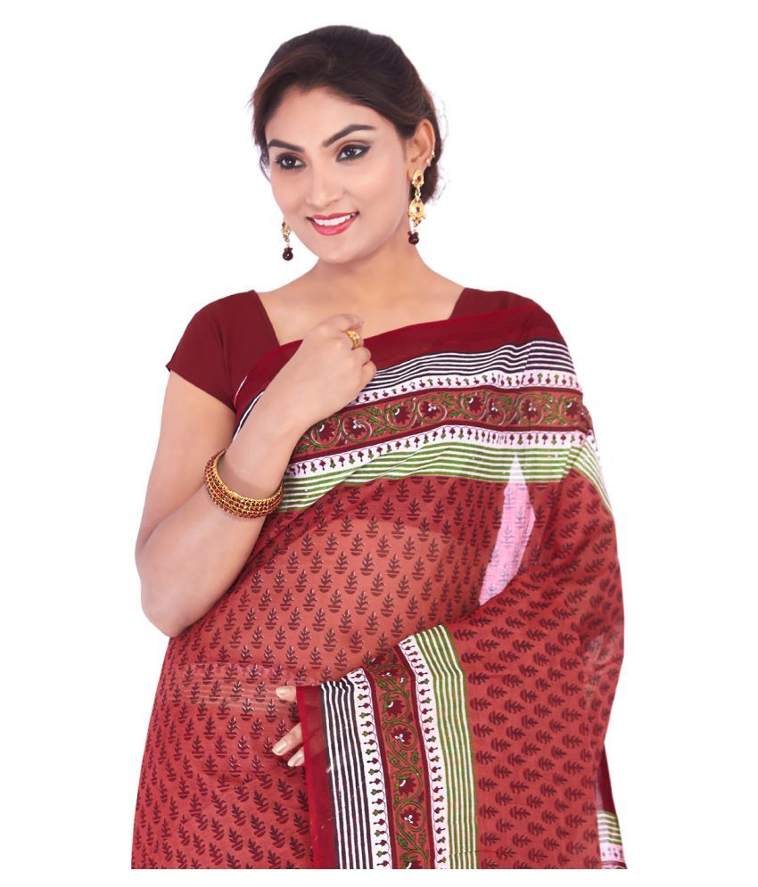 Roopkala Silks and Sarees Multicoloured Cotton Saree Buy Roopkala