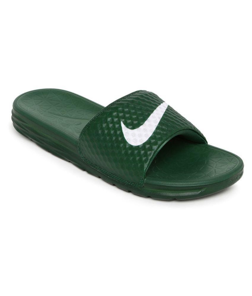 Nike Green Slide Flip flop - Nike Green Slide Flip flop at Best Prices in on Snapdeal