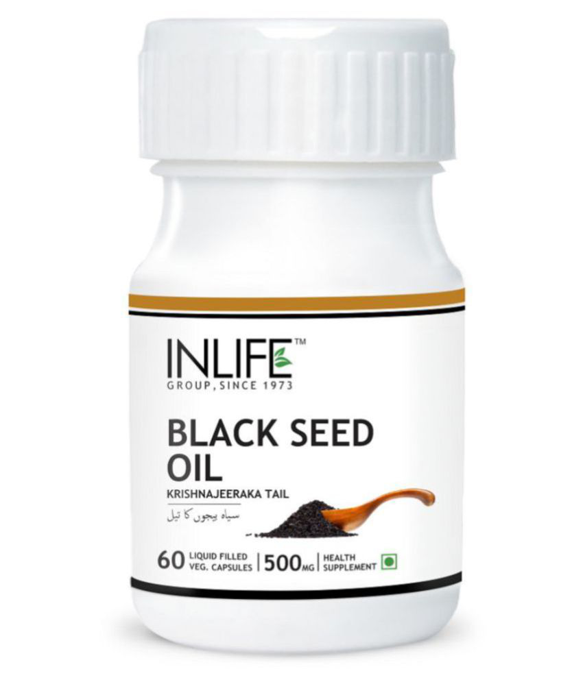 Inlife Black Seed Oil (500 mg) Supplement Veg. Capsule 60 no.s: Buy ...