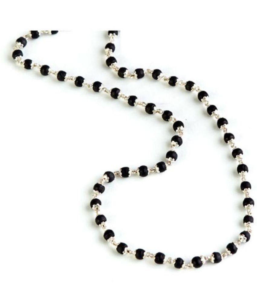     			Haridwar Astro Black Tulsi Silver Cap Mala 108+1 Breads