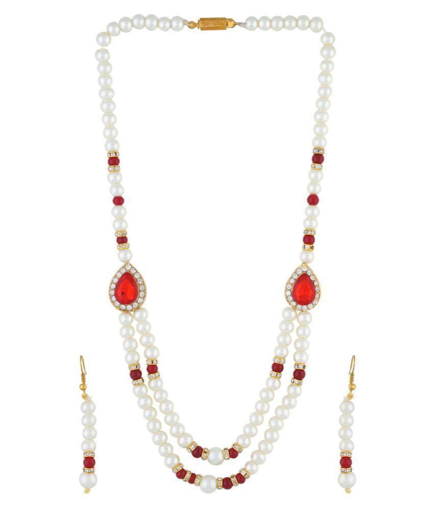     			Vishakapearlsandjewellers Multicolour Alloy Necklaces Set