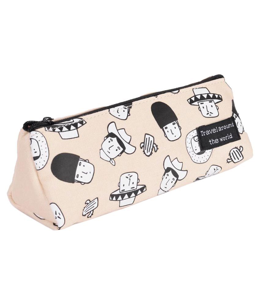 white pencil pouch