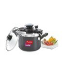 Prestige Clip On Series Hard Anodised 5 Litre Pressure Cooker with Glass Lid Accessory