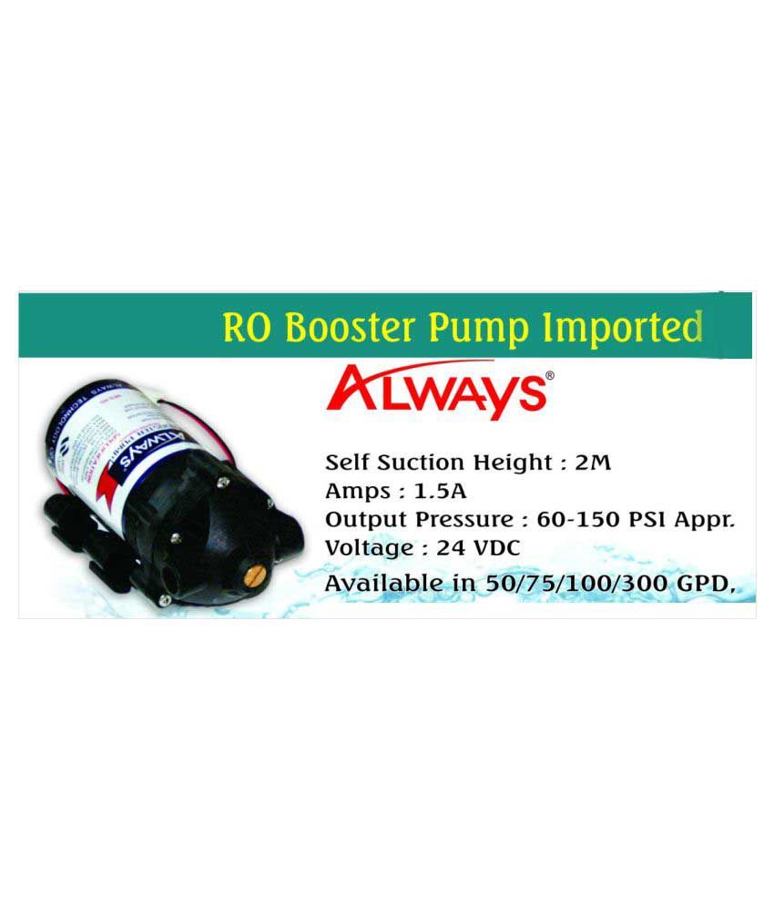 Always RO Booster Pump Motor 24v DC Diaphragm 100 GPD Water Purifier