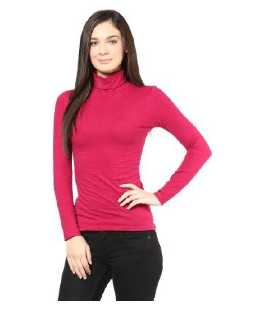 Buy Hypernation Red Color High Neck 