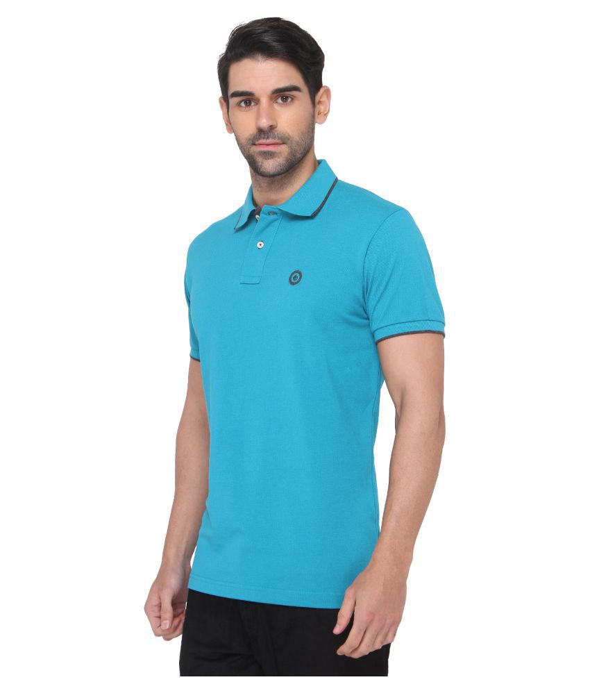Greenfibre Blue Regular Fit Polo T Shirt - Buy Greenfibre Blue Regular ...