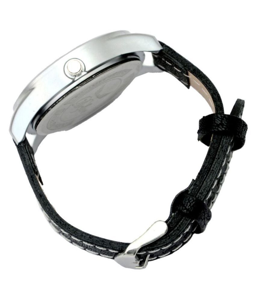 black analog wrist watch