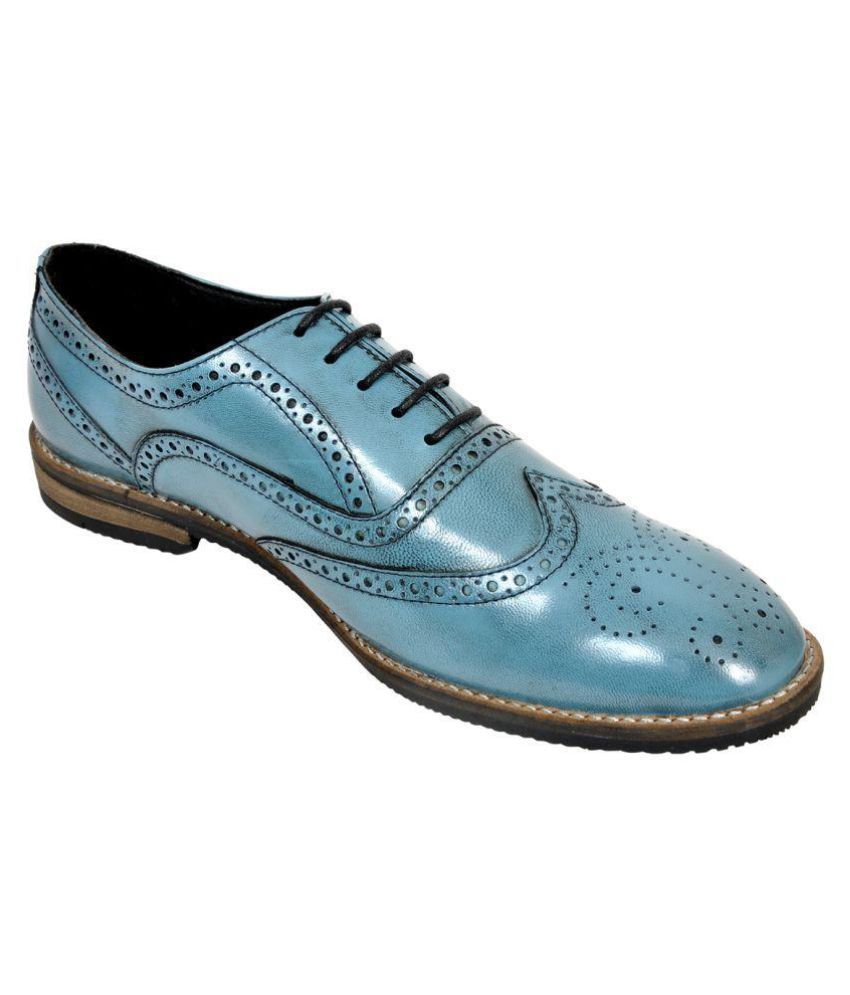 turquoise brogues