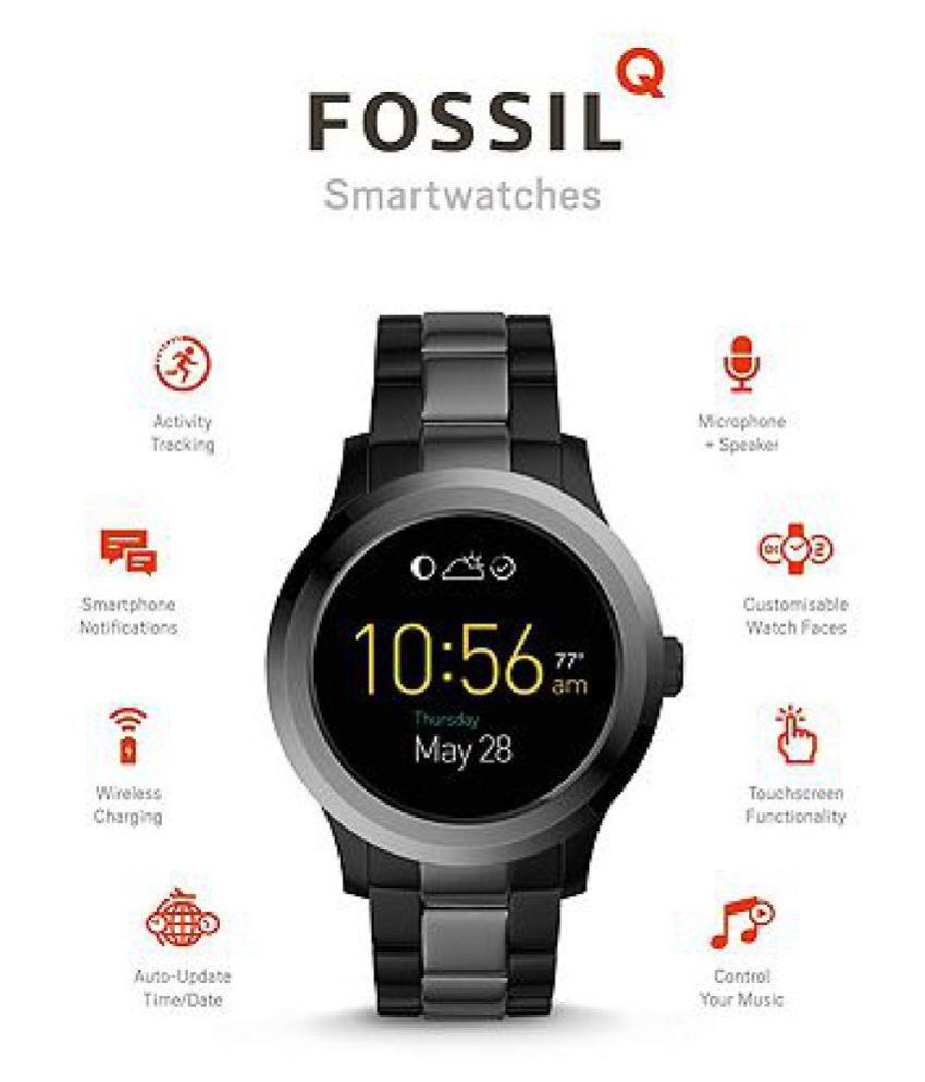 fossil black digital watches