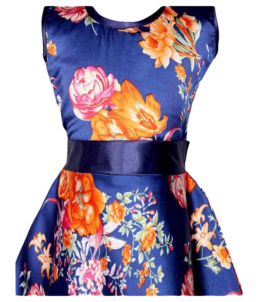 blue colour full frock