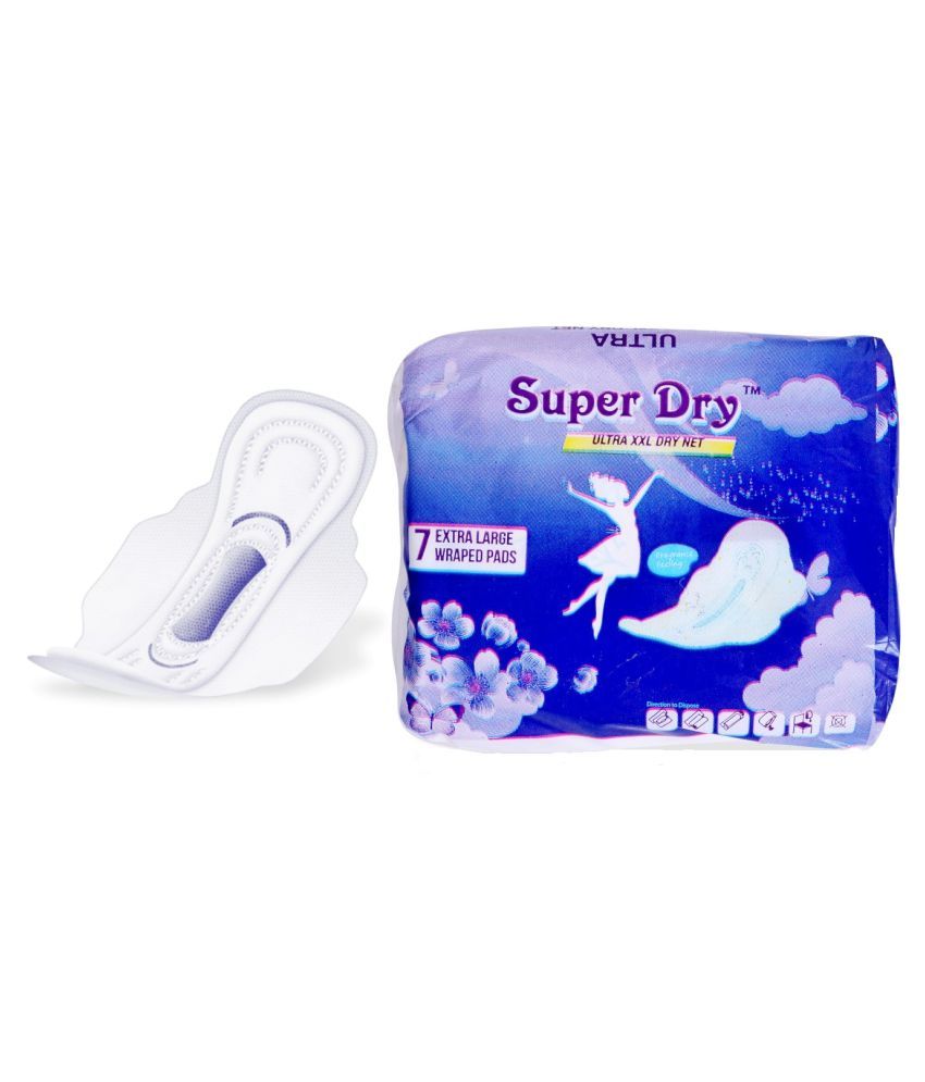 Super Dry Sanitary Pads Ultra For Heavy Flow 320mm ( XXL ) XXL Sanitary