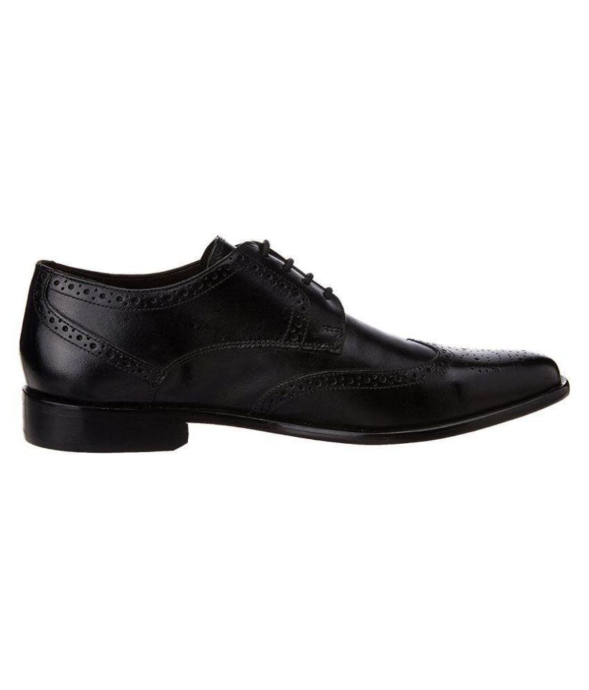 Hidesign Black Brogue Genuine Leather Formal Shoes Price in India- Buy ...