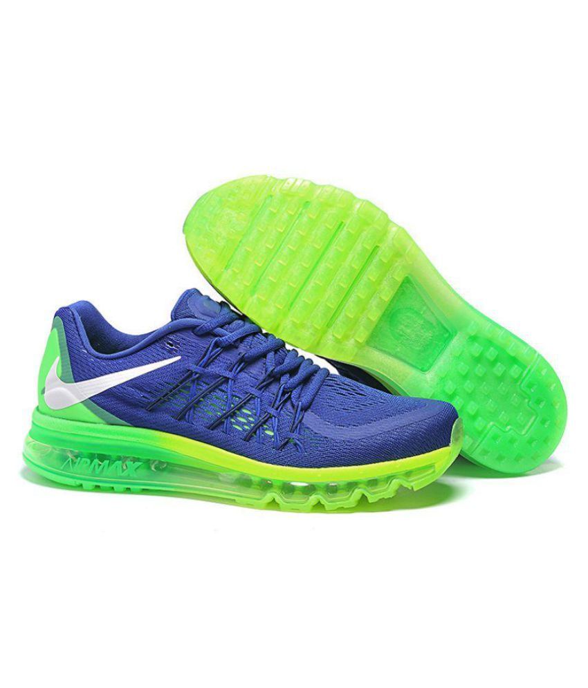 green blue nike shoes