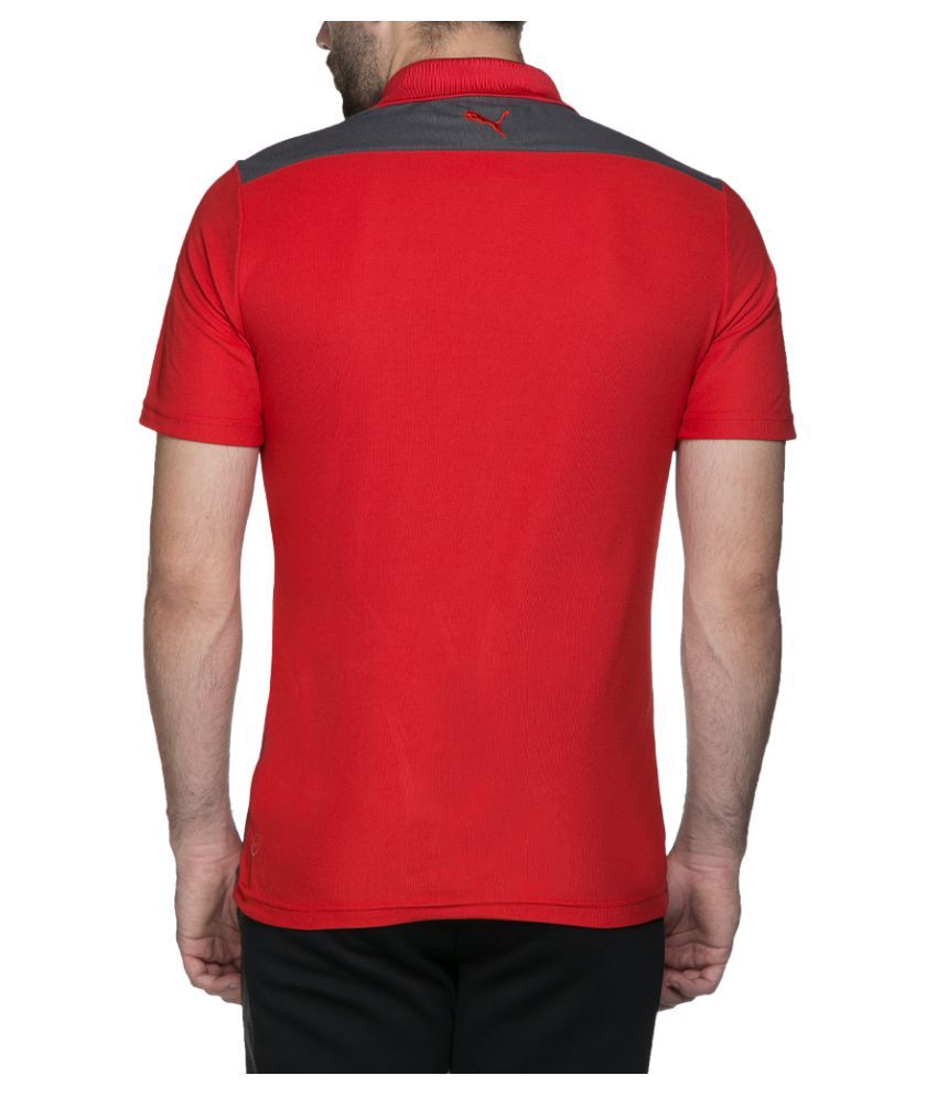 puma red polo shirt