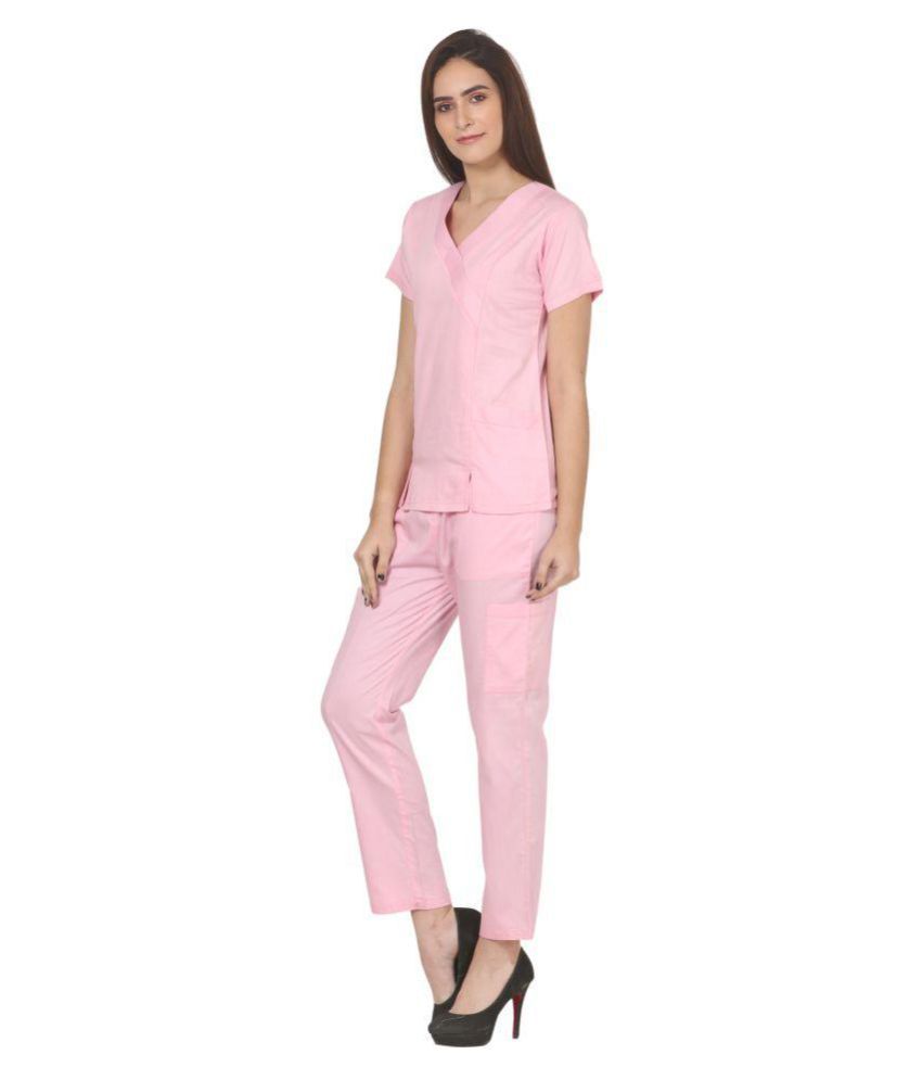 Meded Scrub Suit Set Cotton Pink Medium/36 Staff M: Buy Meded Scrub ...