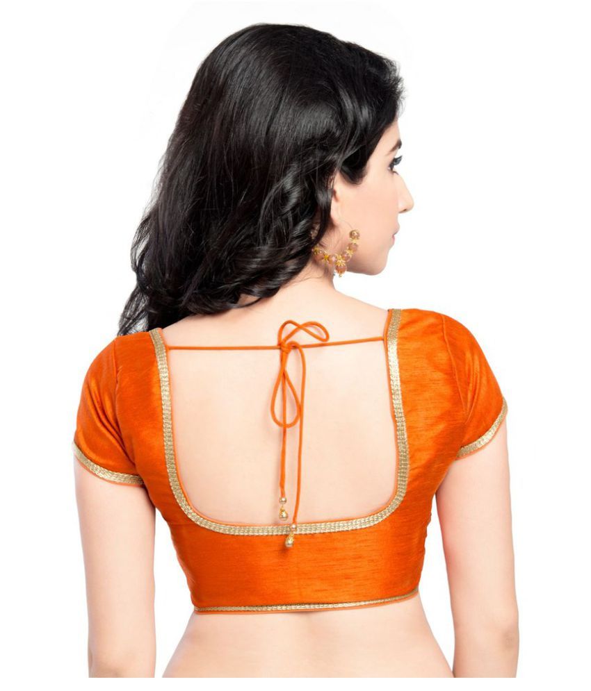 Orange blouse online Clearance