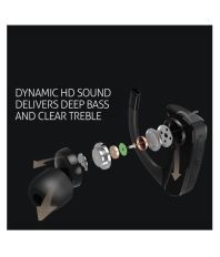 Envent LiveFit 510 Black Ear Buds Wireless Earphones With Mic Black
