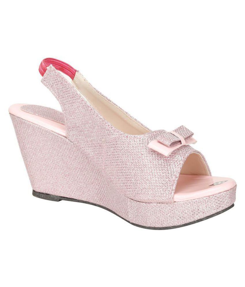 Royal Indian Exposures Pink Wedges Heels Price in India Buy Royal