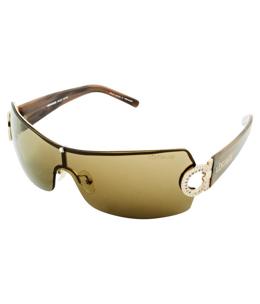 Vintage Brown Wrap Around Sunglasses ( Temptation xx ) - Buy Vintage ...