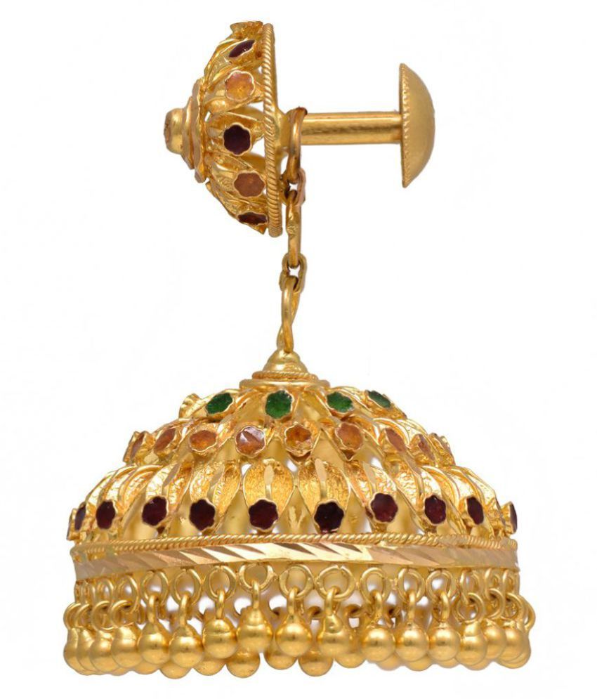 joyalukkas 22k Yellow Gold Jhumki 