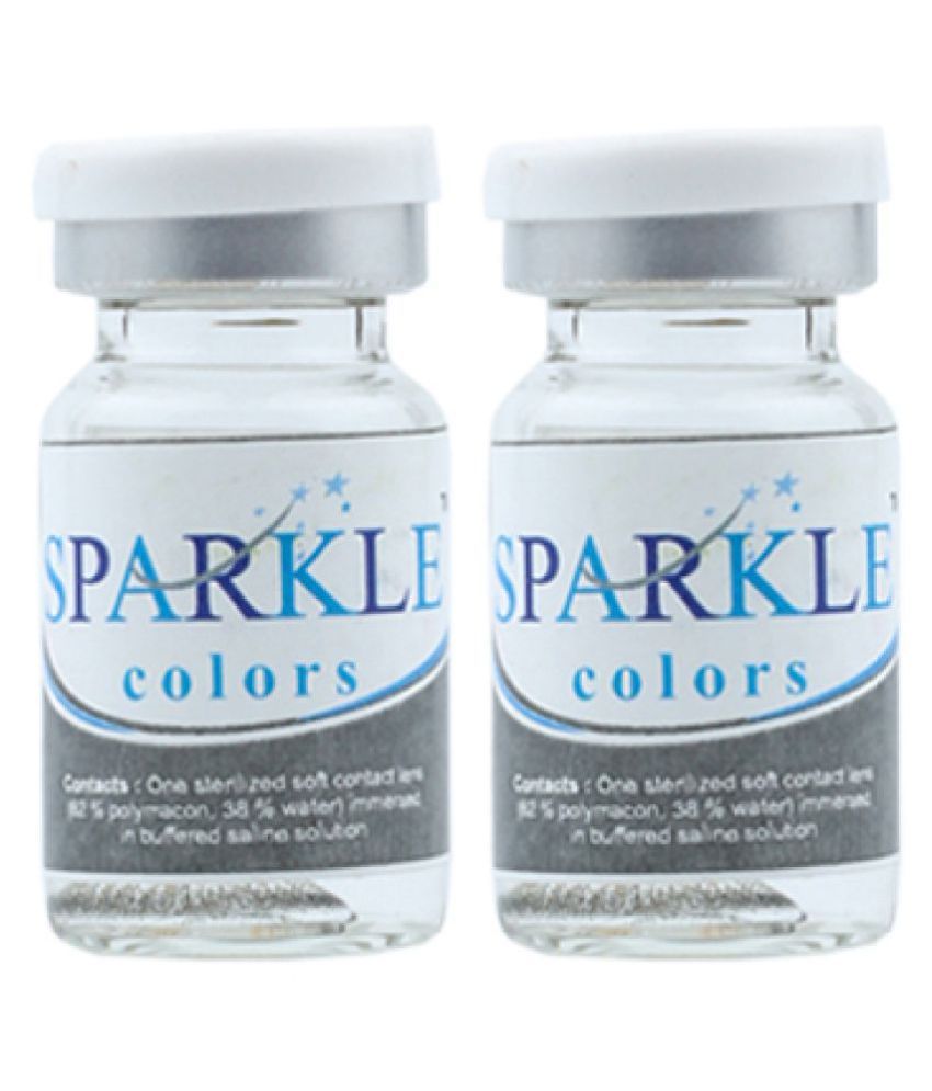 Sparkle Grey with LensCareKit Yearly disposable Colored Lenses With