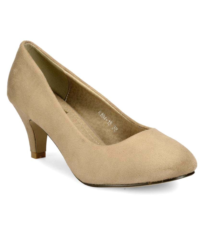 tan pumps flat