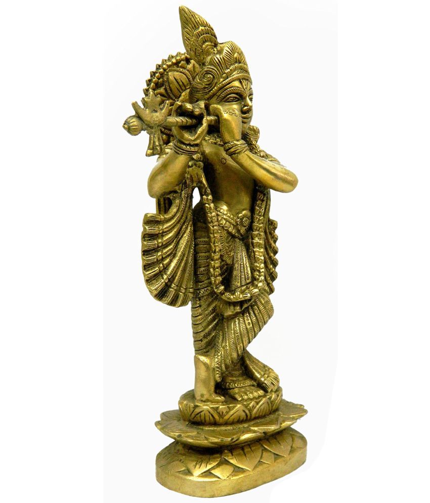 Pure Brass Metal God Krishna Statue in Fine Finishing and Decorative ...