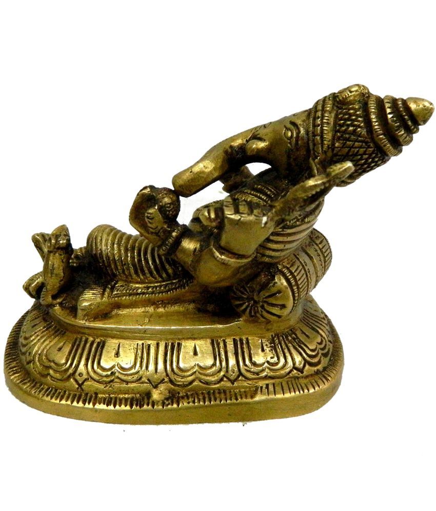 Pure Brass Metal Sleeping Ganesh in Fine Finishing and Decorative art ...