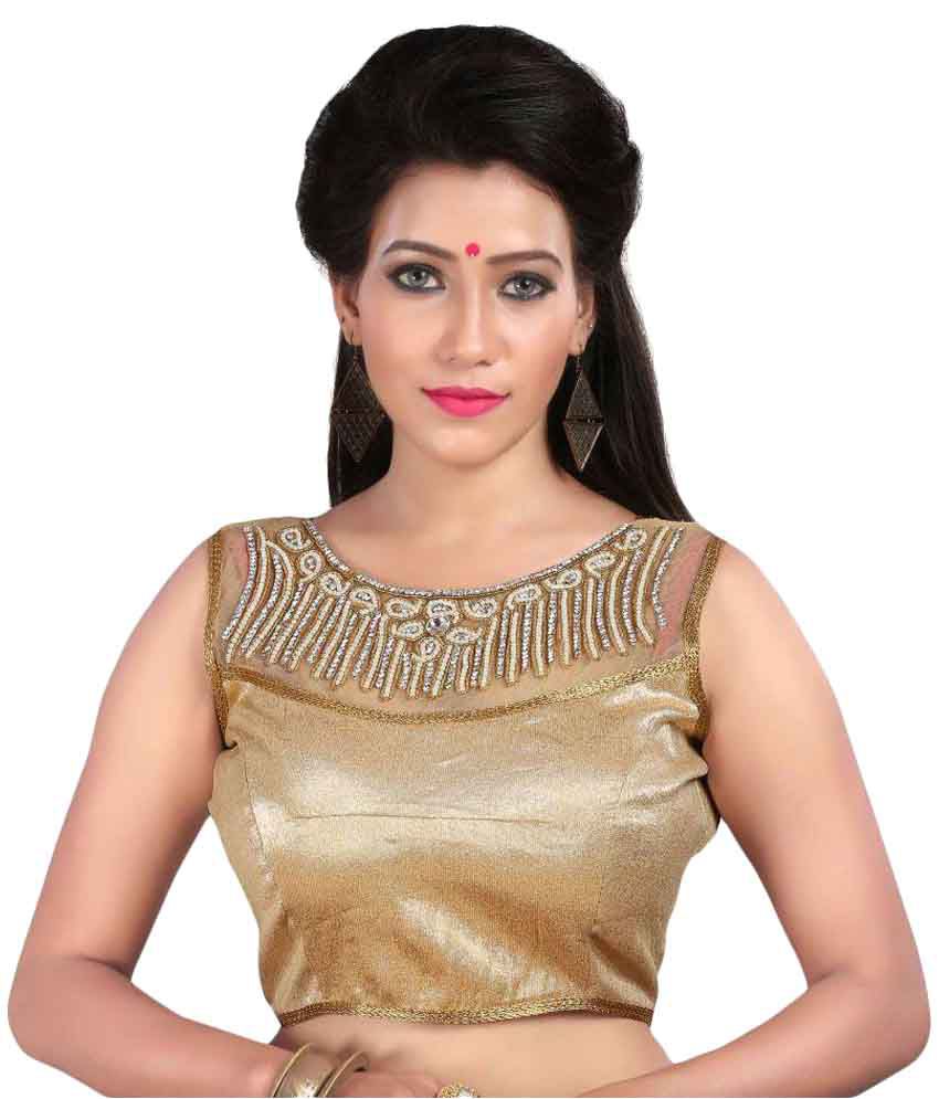 Womens Ethnic Gold Blouse - Buy Womens Ethnic Gold Blouse Online at Low ...